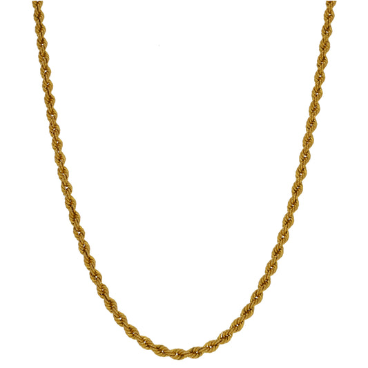22ct Gold Rope Chain 22"