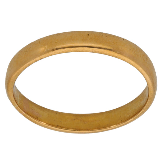 22ct Gold Plain Wedding Ring Size M
