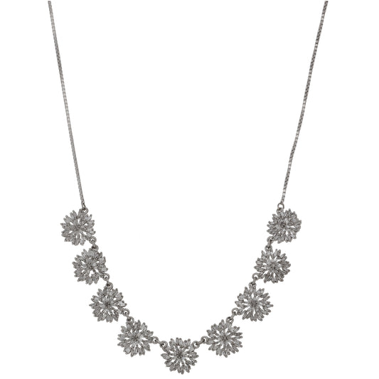 Sterling Silver 1.17ct Diamond Fancy Necklace 18"