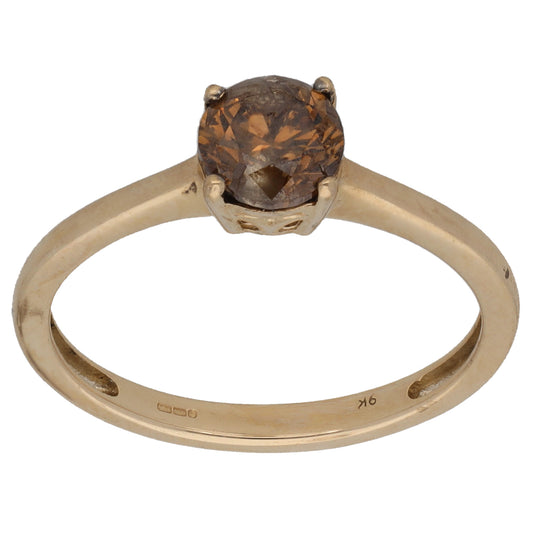 9ct Gold 0.80ct Diamond Solitaire Ring Size Q