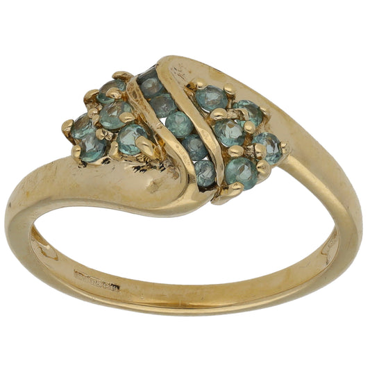 9ct Gold Chrysoberyl Dress/Cocktail Ring Size N