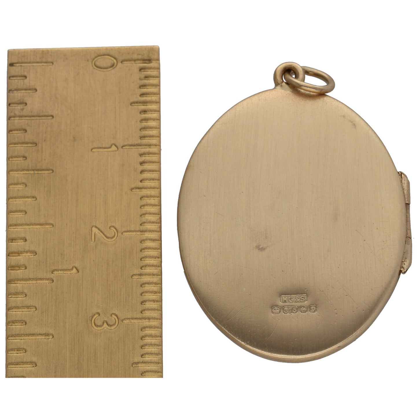 9ct Gold Patterned Locket Pendant