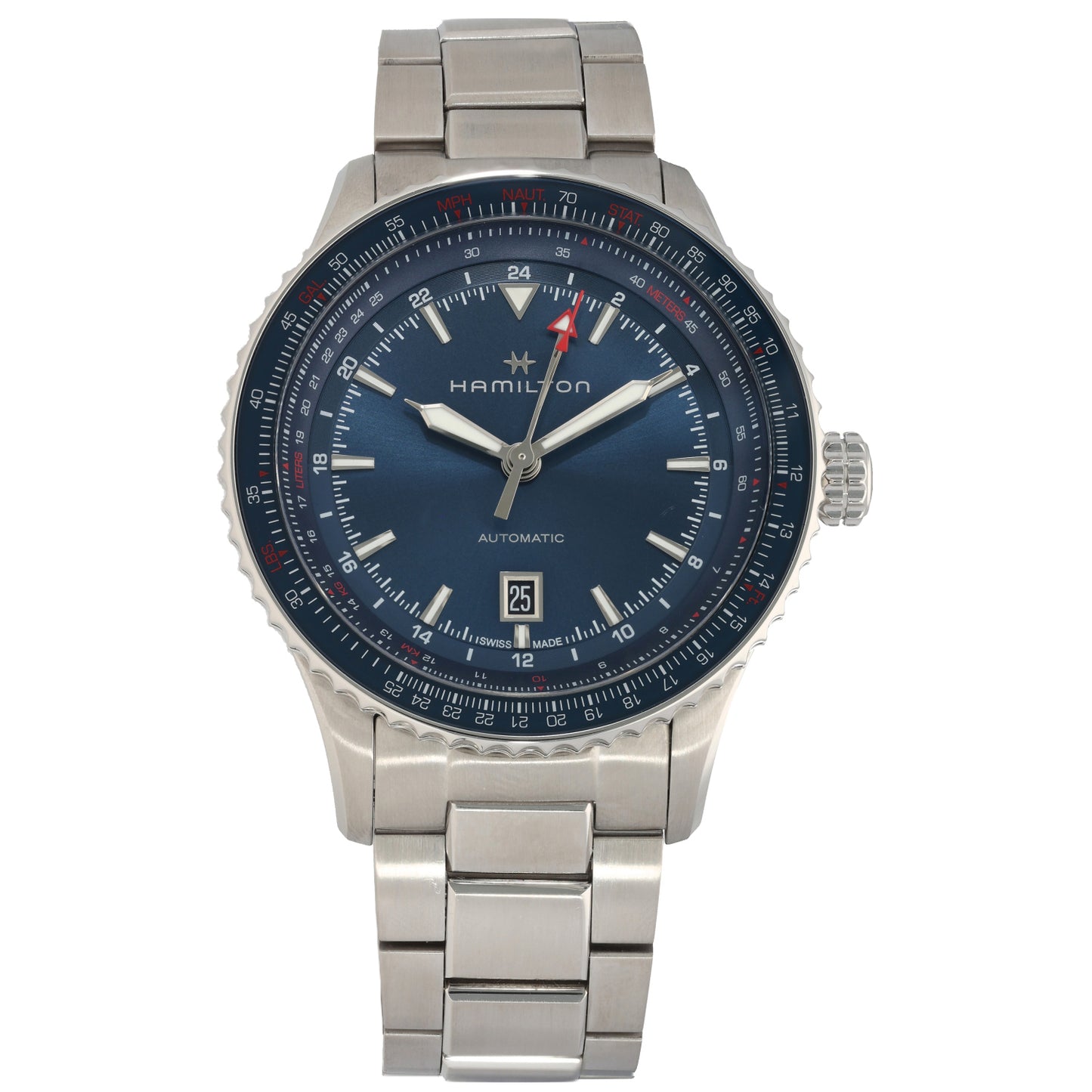 Hamilton Khaki Aviation Converter GMT H767150 45mm Stainless Steel Watch