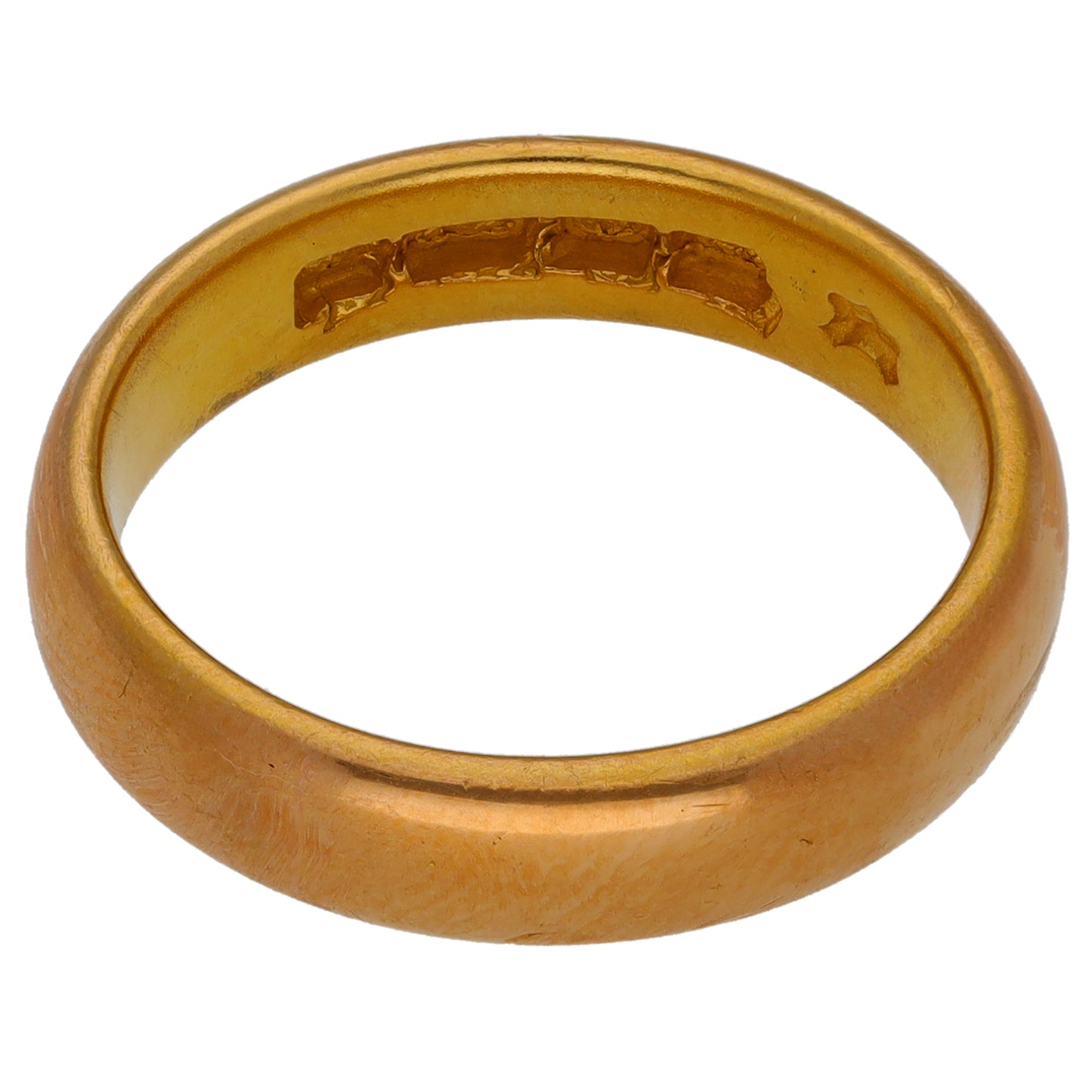 22ct Gold Plain Wedding Ring Size O