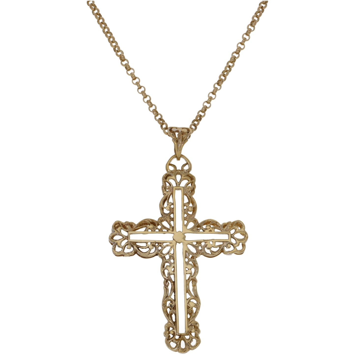 9ct Gold Cross Pendant With Chain