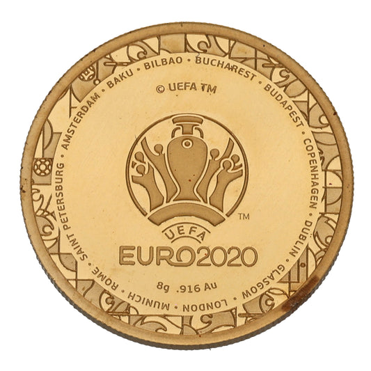 22ct Gold UEFA Euro 2020 10 Dollars Coin 2021