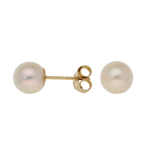 14ct Gold Cultured Pearl Stud Earrings