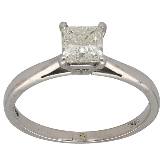 18ct White Gold 0.50ct Diamond Solitaire Ring Size K
