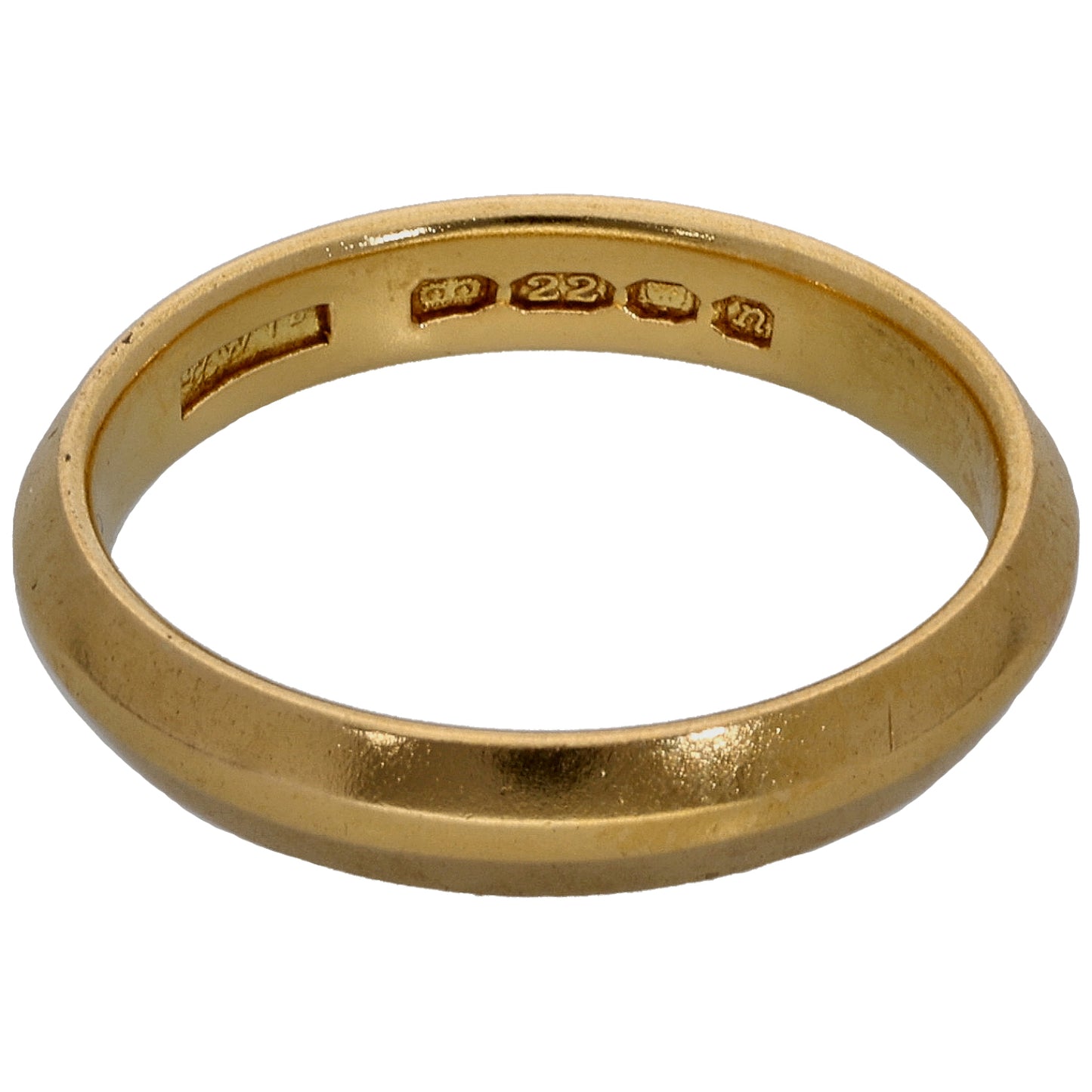 22ct Gold Plain Wedding Ring Size L