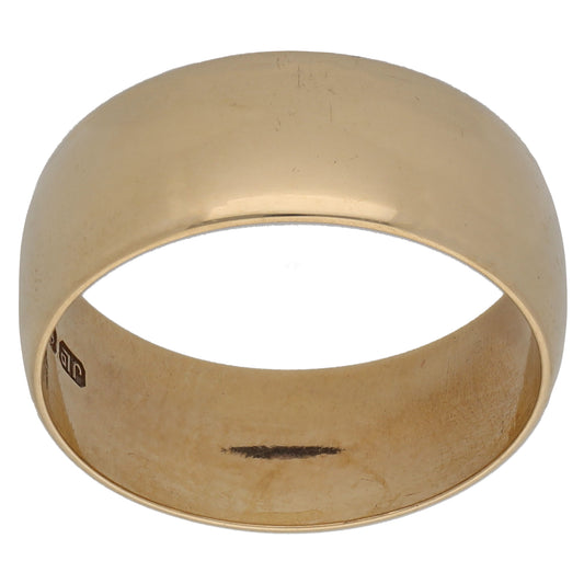 9ct Gold Plain Wedding Ring Size M