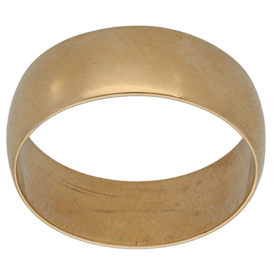 9ct Gold Plain Wedding Ring Size T