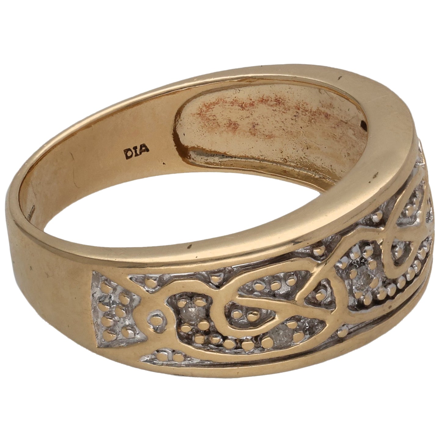 9ct Gold 0.05ct Diamond Alternative Ring Size S