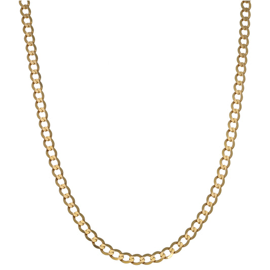 9ct Gold Curb Chain 18"