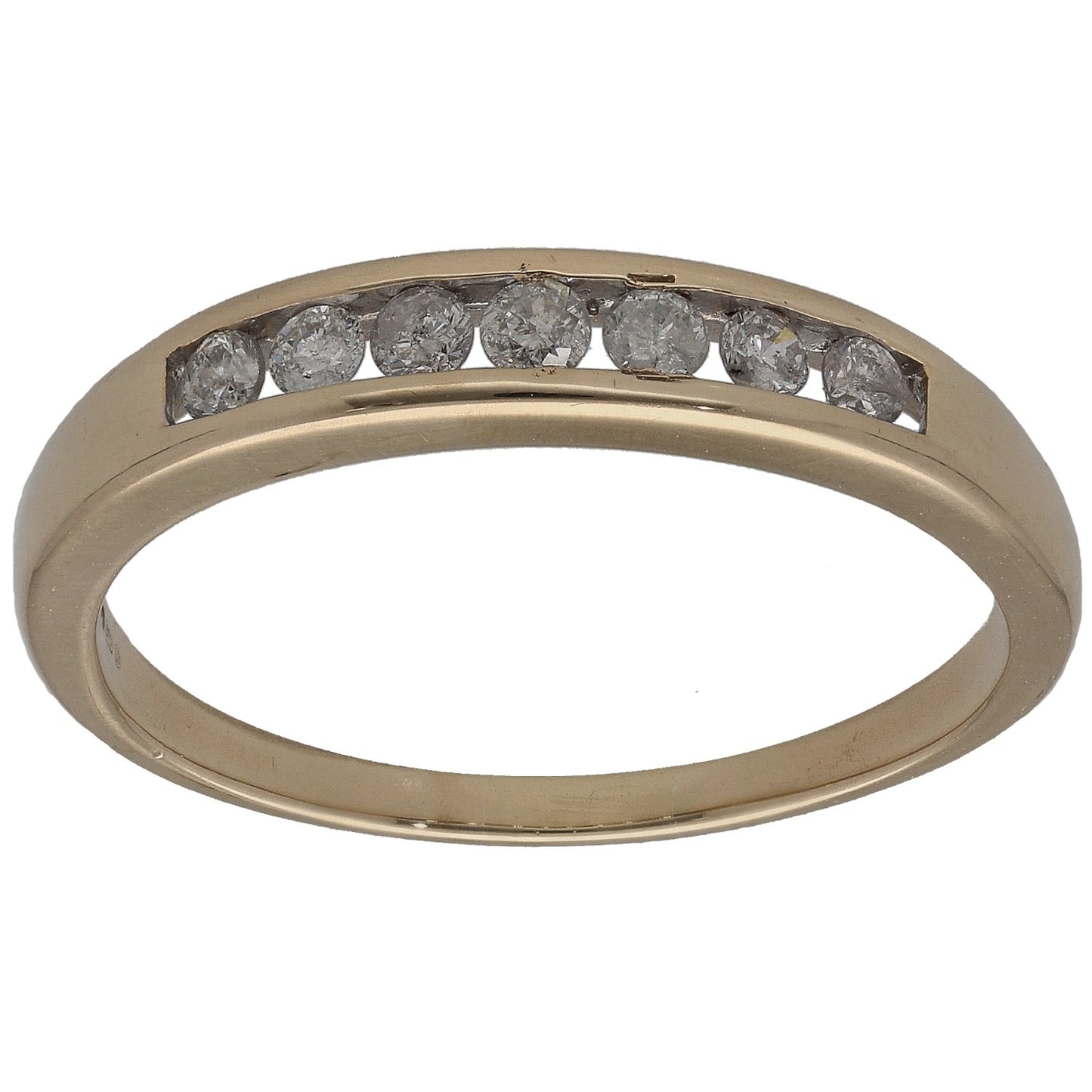 9ct Gold 0.33ct Diamond Half Eternity Ring Size U