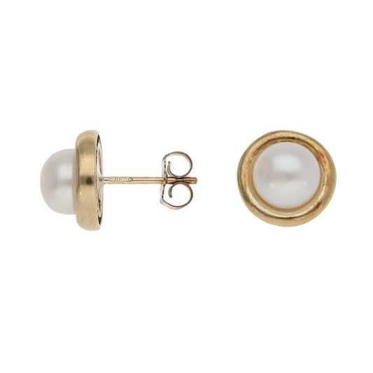 9ct Gold Cultured Pearl Stud Earrings