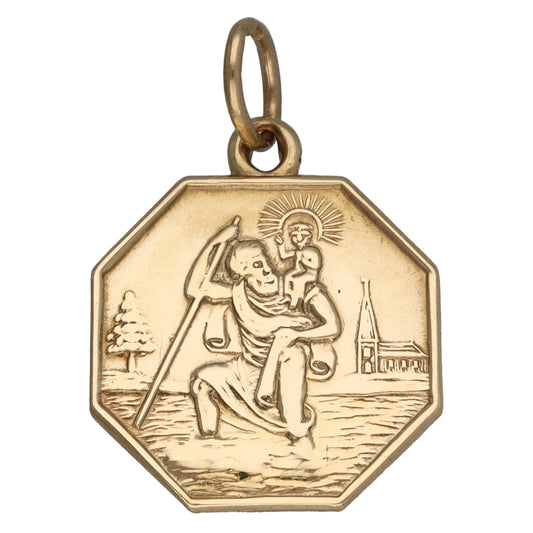 9ct Gold St Christopher Pendant