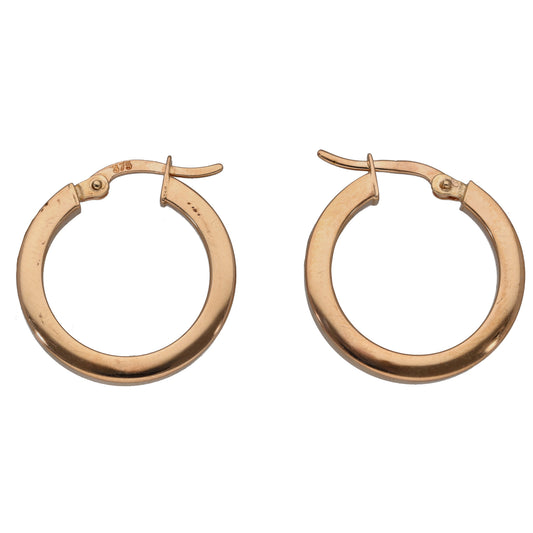 9ct Rose Gold Hoop Earrings
