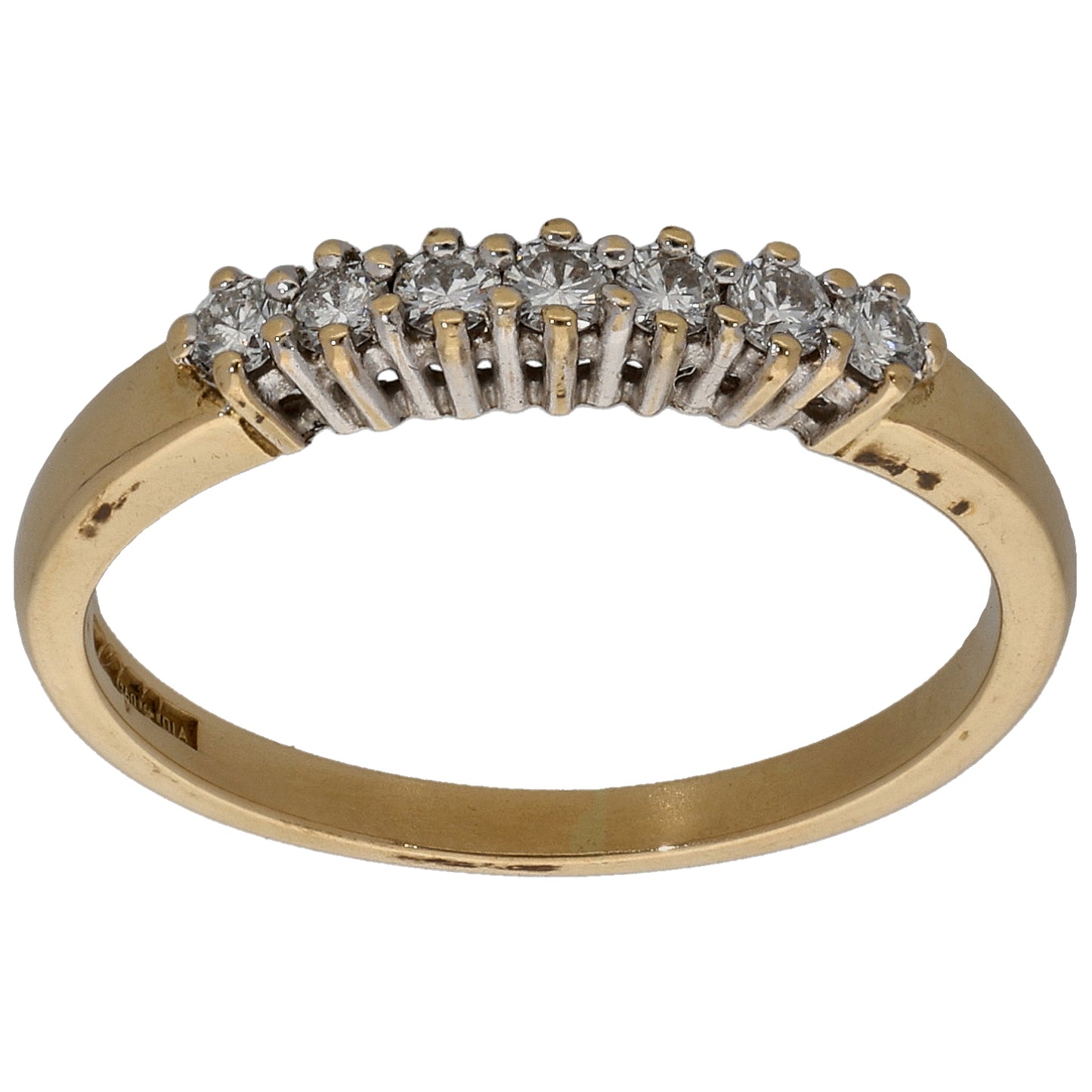 9ct Gold 0.21ct Diamond Half Eternity Ring Size L