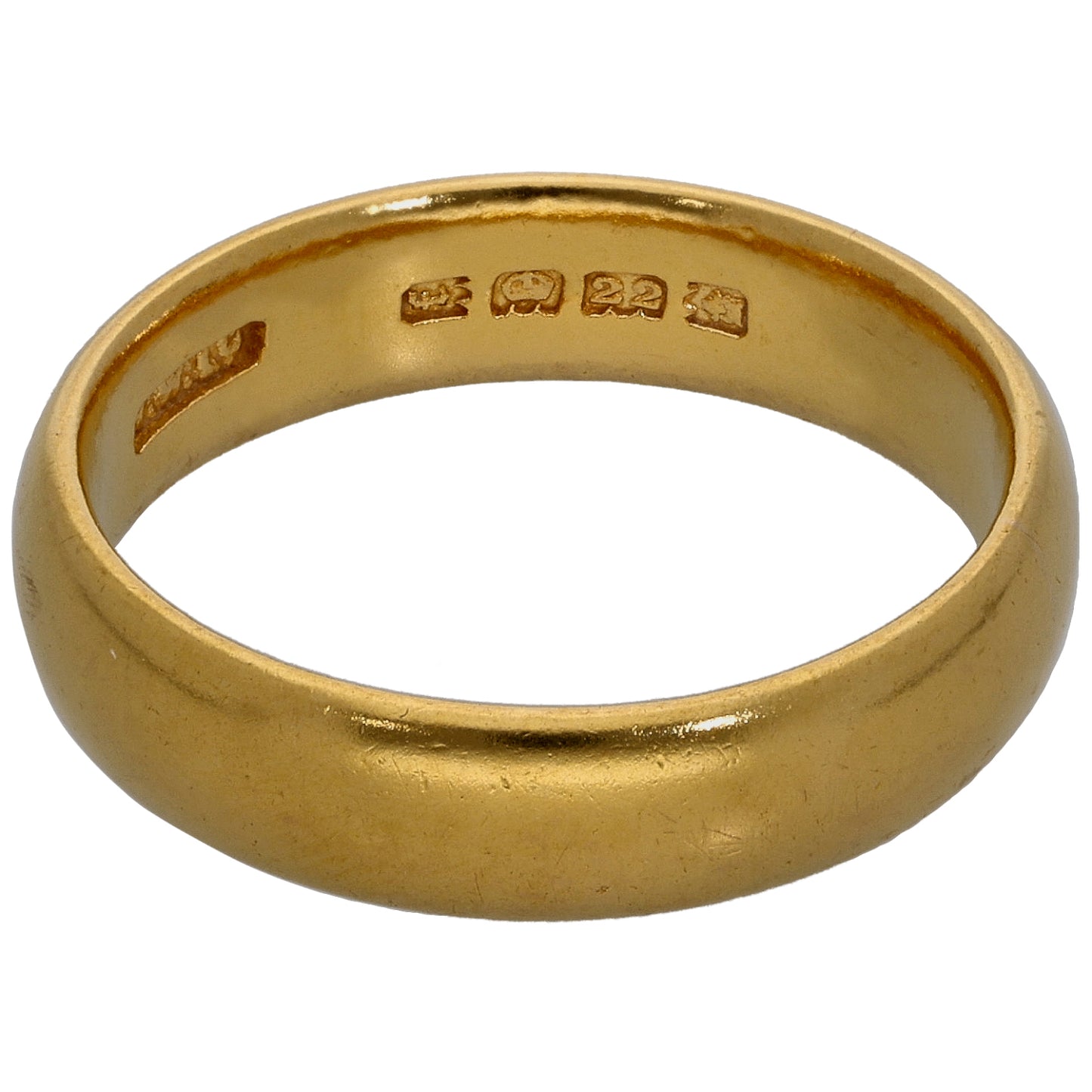 22ct Gold Plain Wedding Ring Size Q