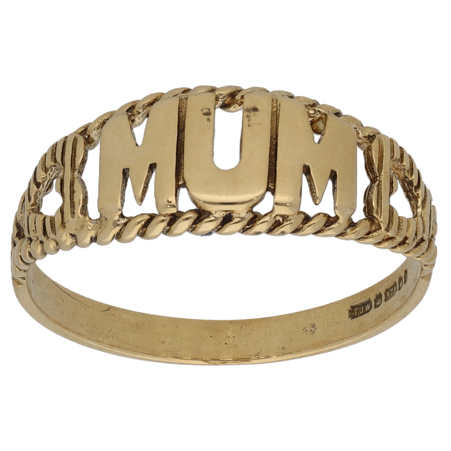 9ct Gold Mum/Mother Ring Size S