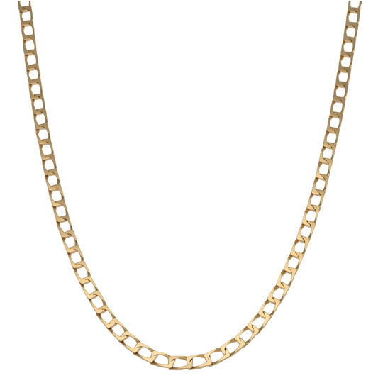 9ct Gold Curb Chain 18"