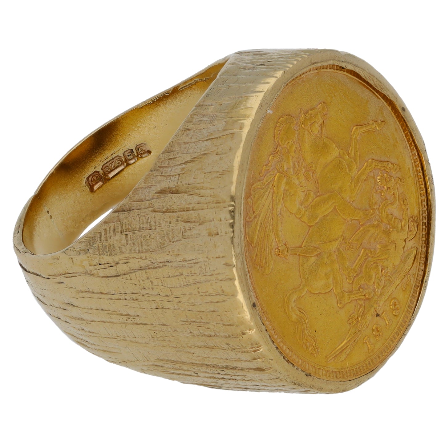9ct Gold Coin Ring Size P