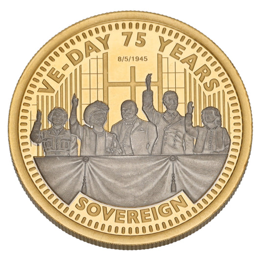 22ct Gold VE-Day 75 Years Full Sovereign Coin 2020
