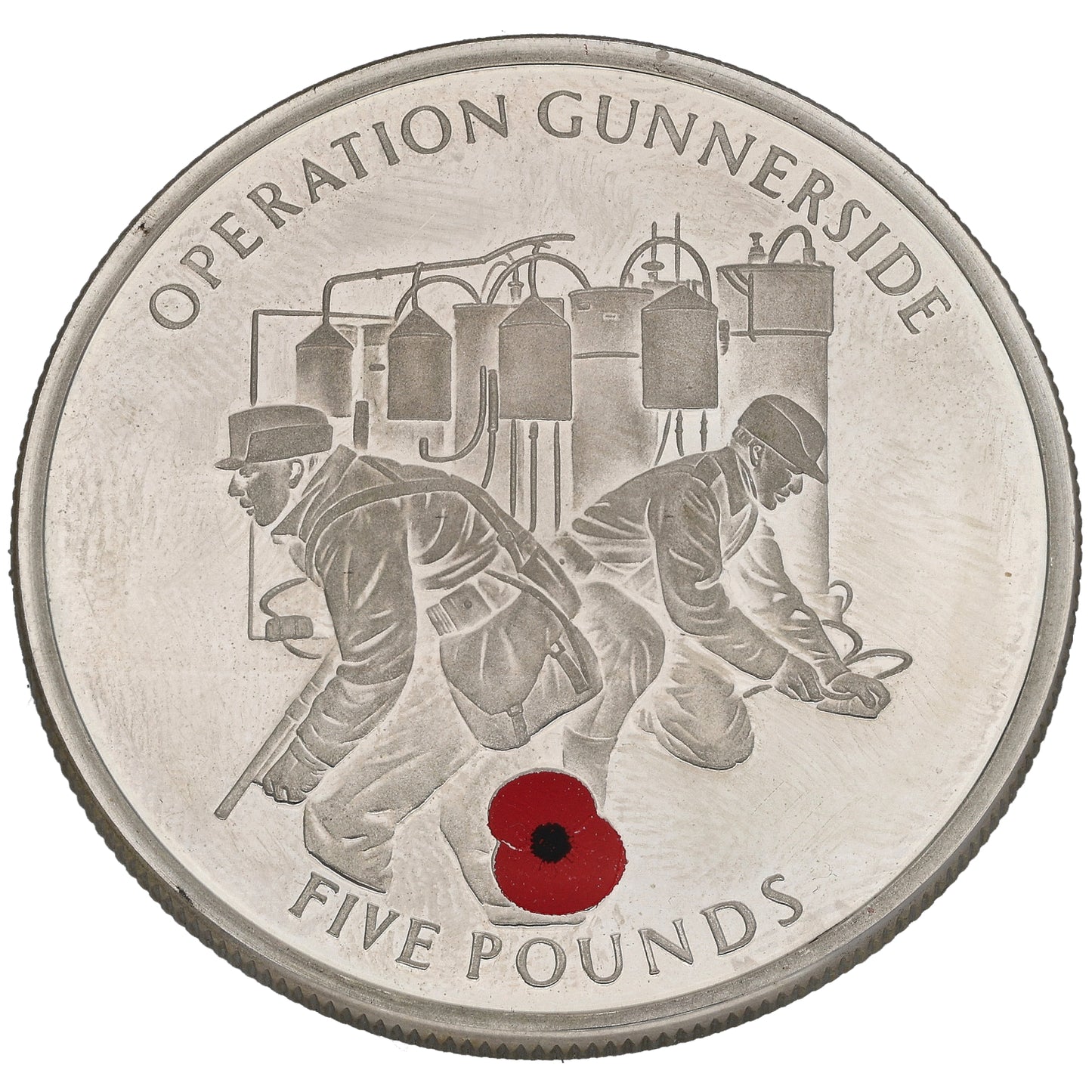 Sterling Silver Operation Gunnerside Five Pounds Coin 2004