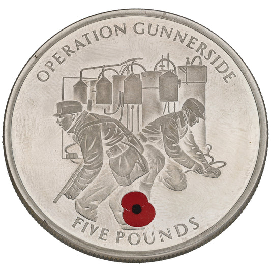 Sterling Silver Operation Gunnerside Five Pounds Coin 2004