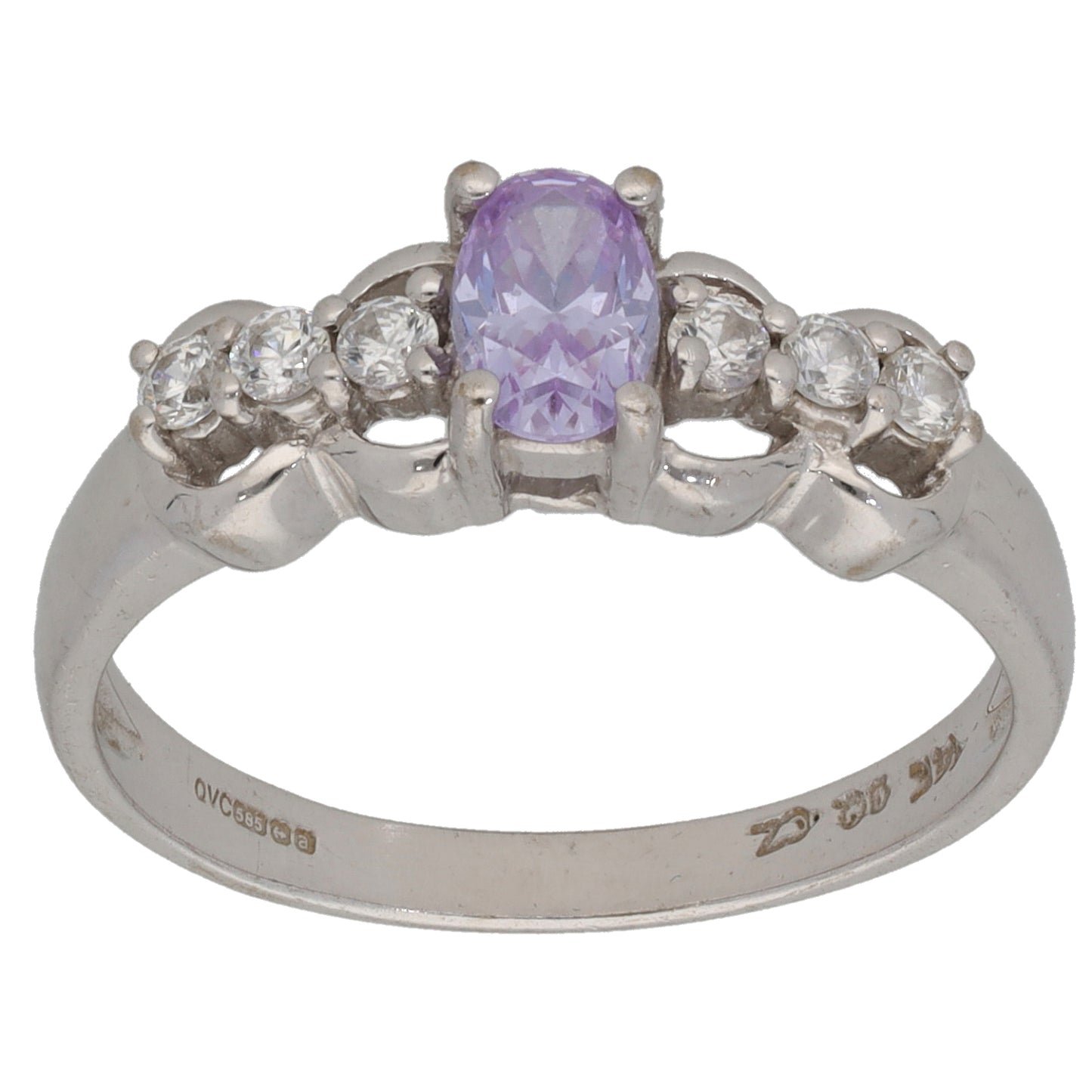 14ct Gold Cubic Zirconia Dress/Cocktail Ring Size P