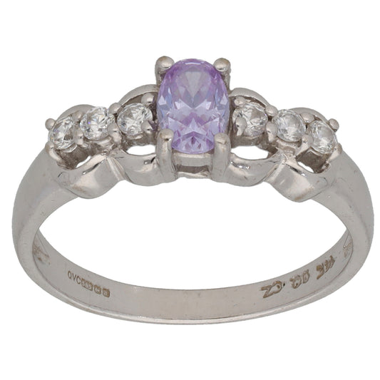 14ct Gold Cubic Zirconia Dress/Cocktail Ring Size P