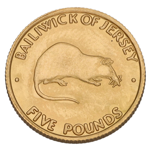 22ct Gold Queen Elizabeth II Silver Wedding Five Pounds Coin 1972