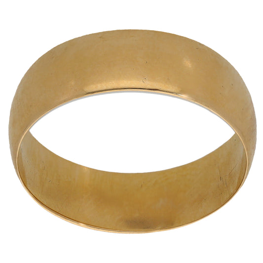 9ct Gold Plain Wedding Ring Size S