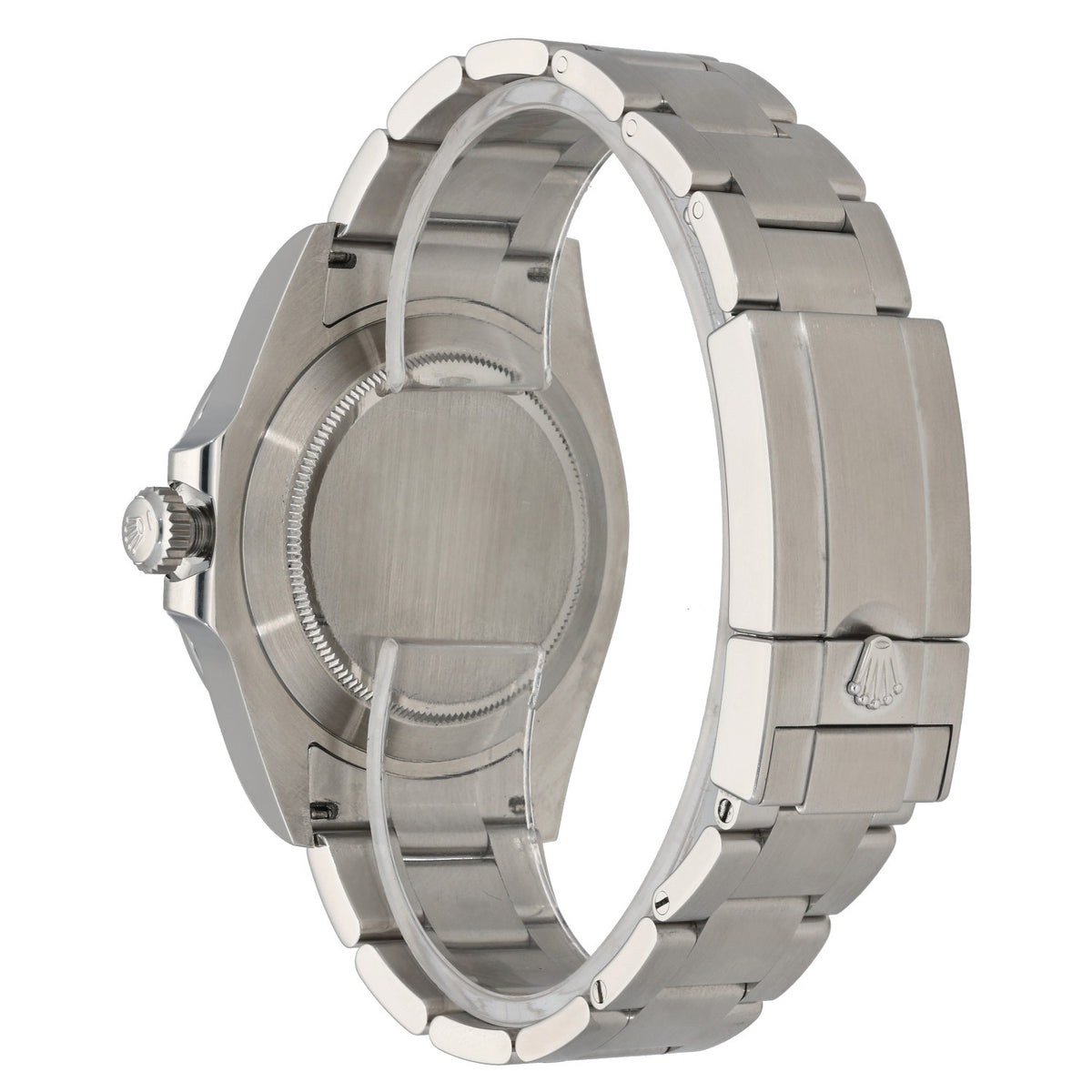 Rolex Explorer II 226570, with 42mm stainless steel case and Oyster bracelet, rear of watch