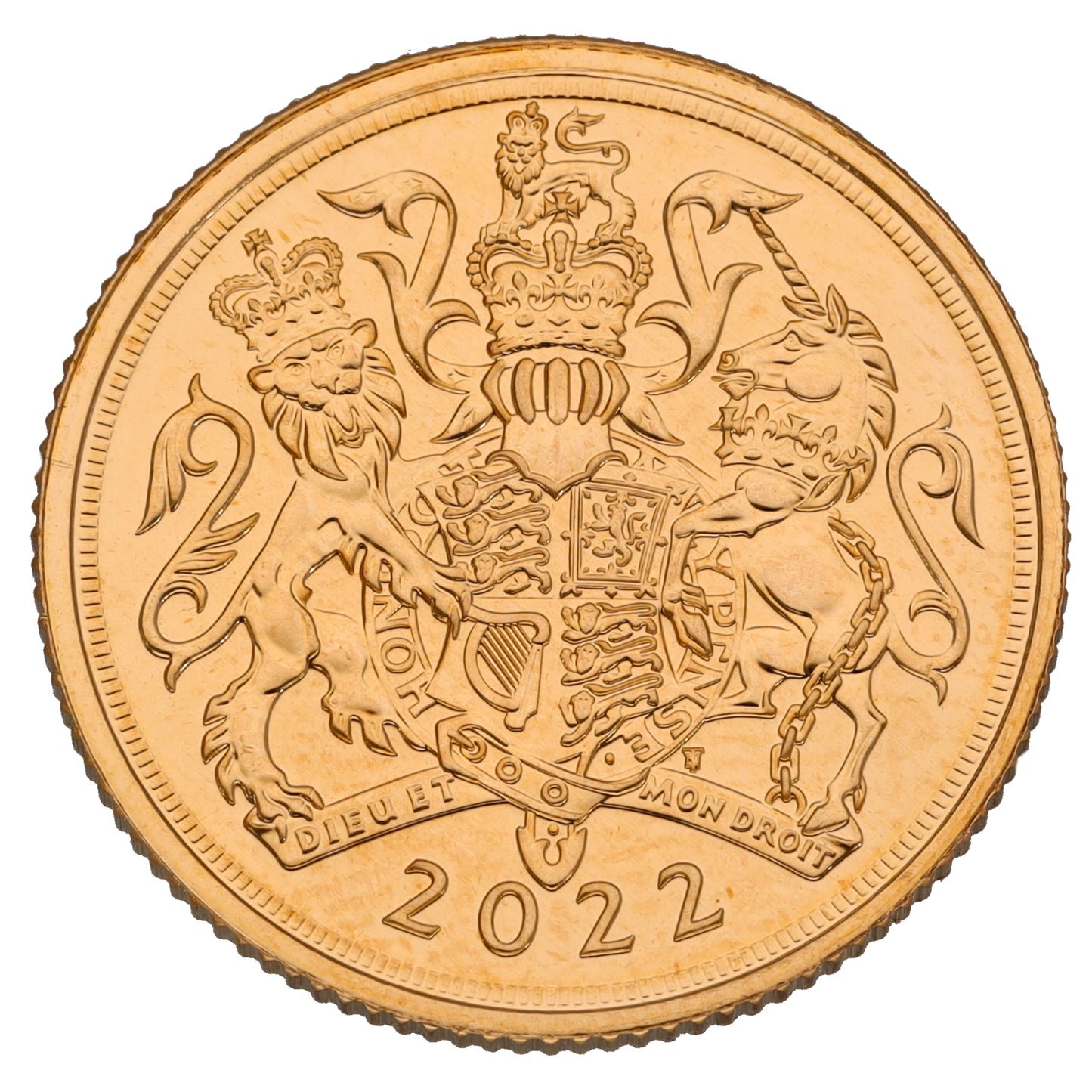 22ct Gold Queen Elizabeth II Full Sovereign Coin 2022