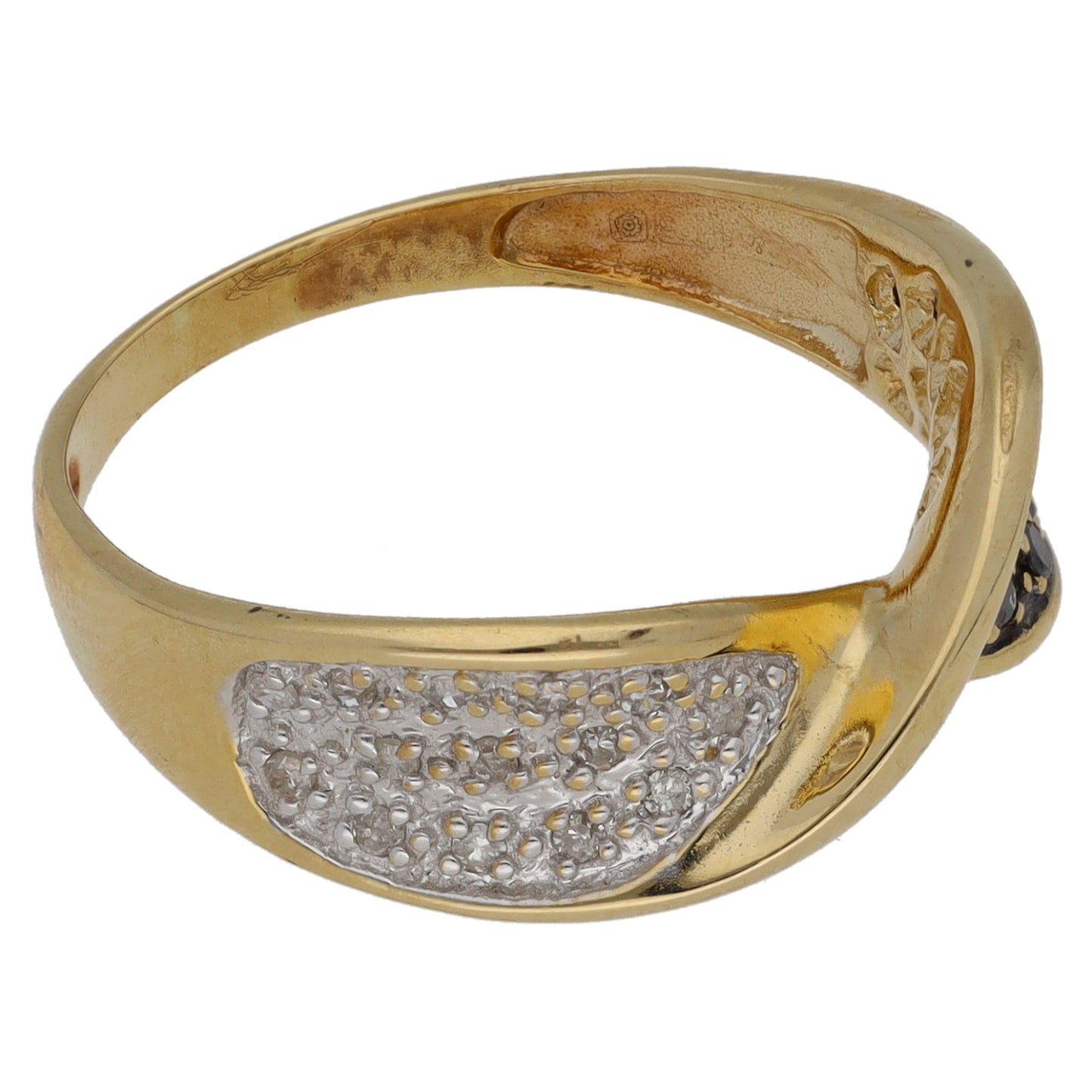9ct Gold 0.21ct Diamond Dress/Cocktail Ring Size O