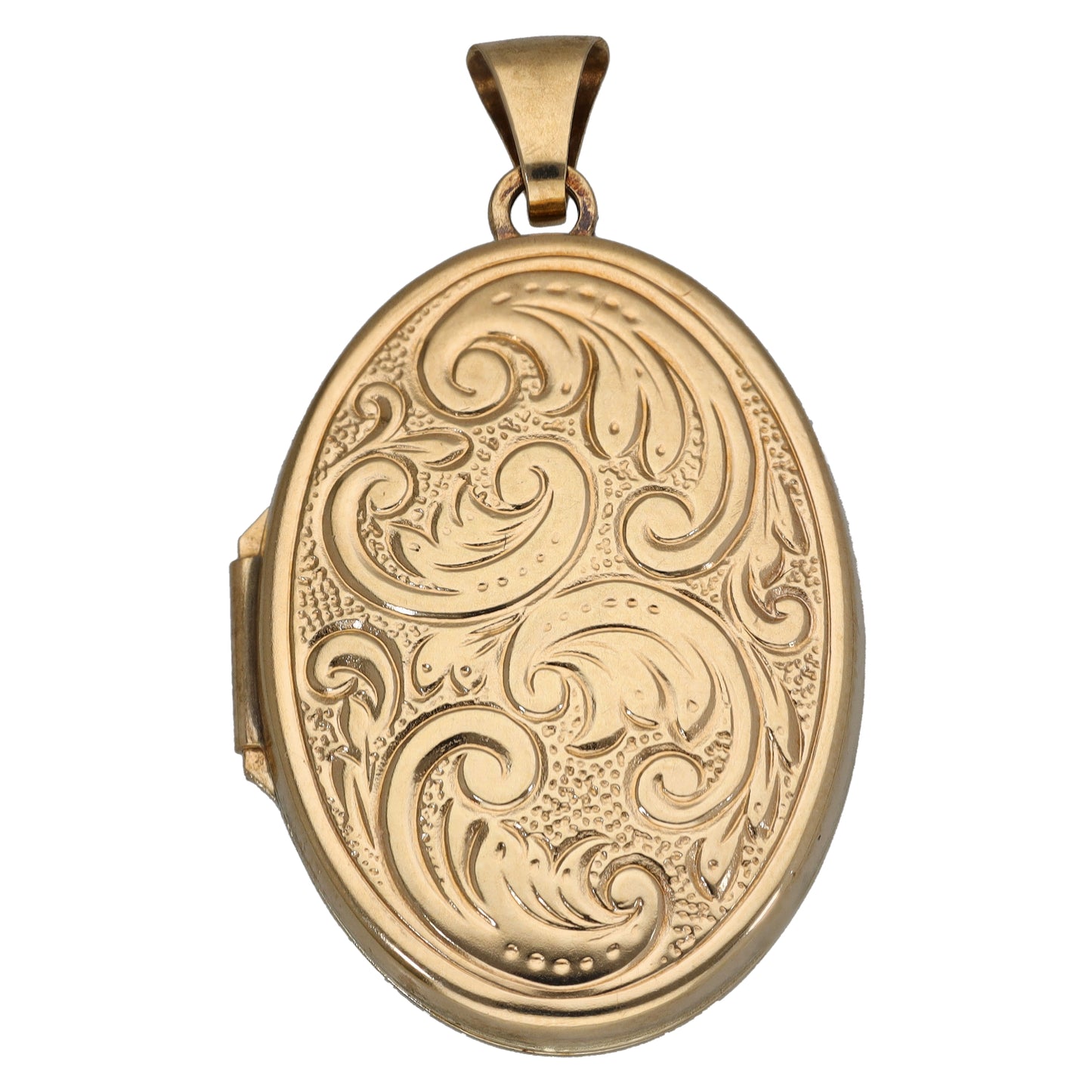 9ct Gold Patterned Locket Pendant
