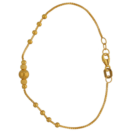 New 22ct Gold Beaded Bracelet