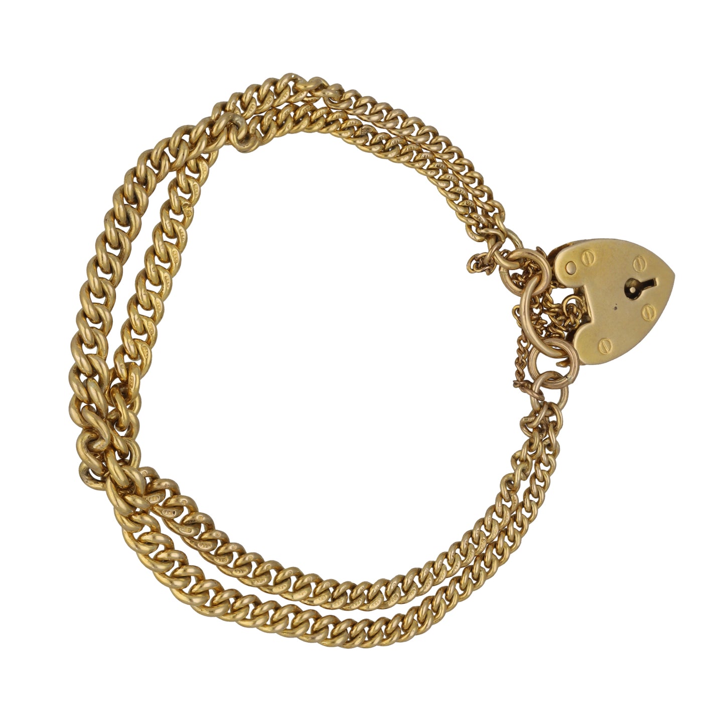 9ct Gold Double Curb Bracelet