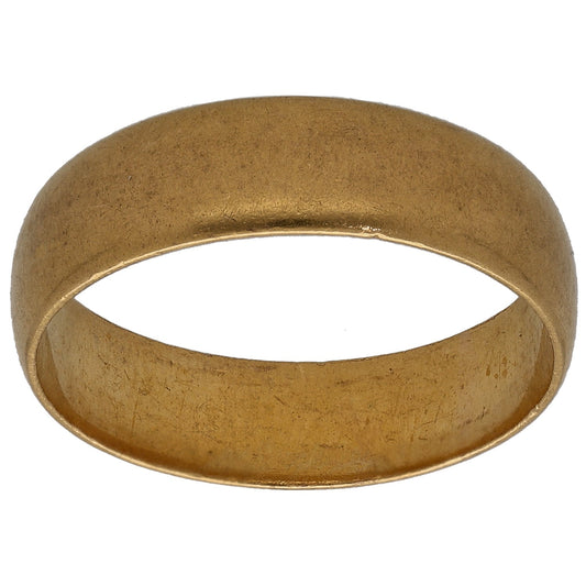 22ct Gold Plain Wedding Ring Size O