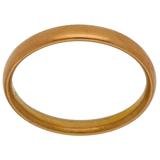 22ct Gold Plain Wedding Ring Size N