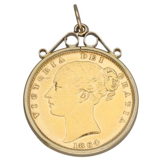 9ct Gold Full Sovereign Coin Pendant