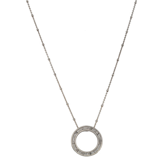 Sterling Silver 0.60ct Diamond Dress/Cocktail Pendant With Chain