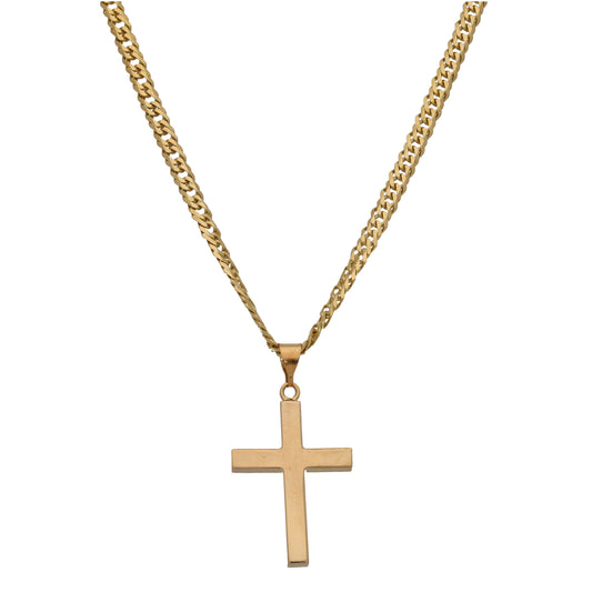 9ct Gold Cross Pendant With Chain