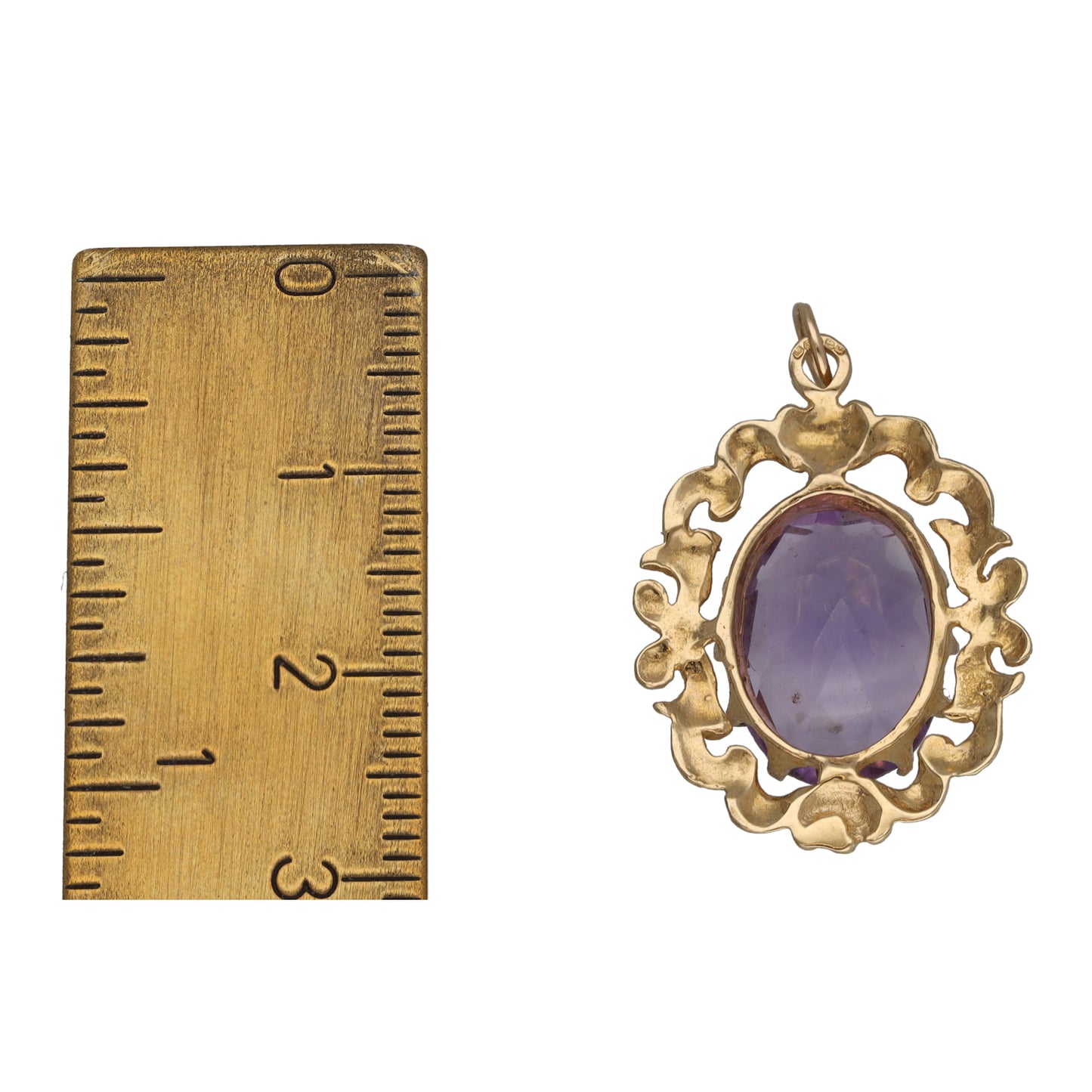 9ct Gold Amethyst Dress/Cocktail Pendant