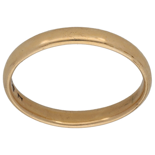 9ct Gold Plain Wedding Ring Size Q