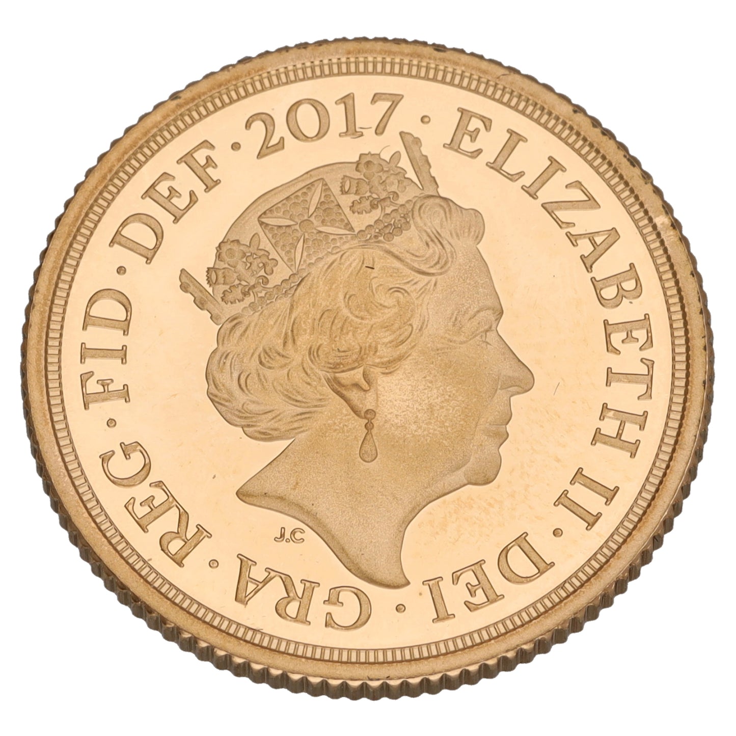 22ct Gold Queen Elizabeth II Full Sovereign Coin 2017