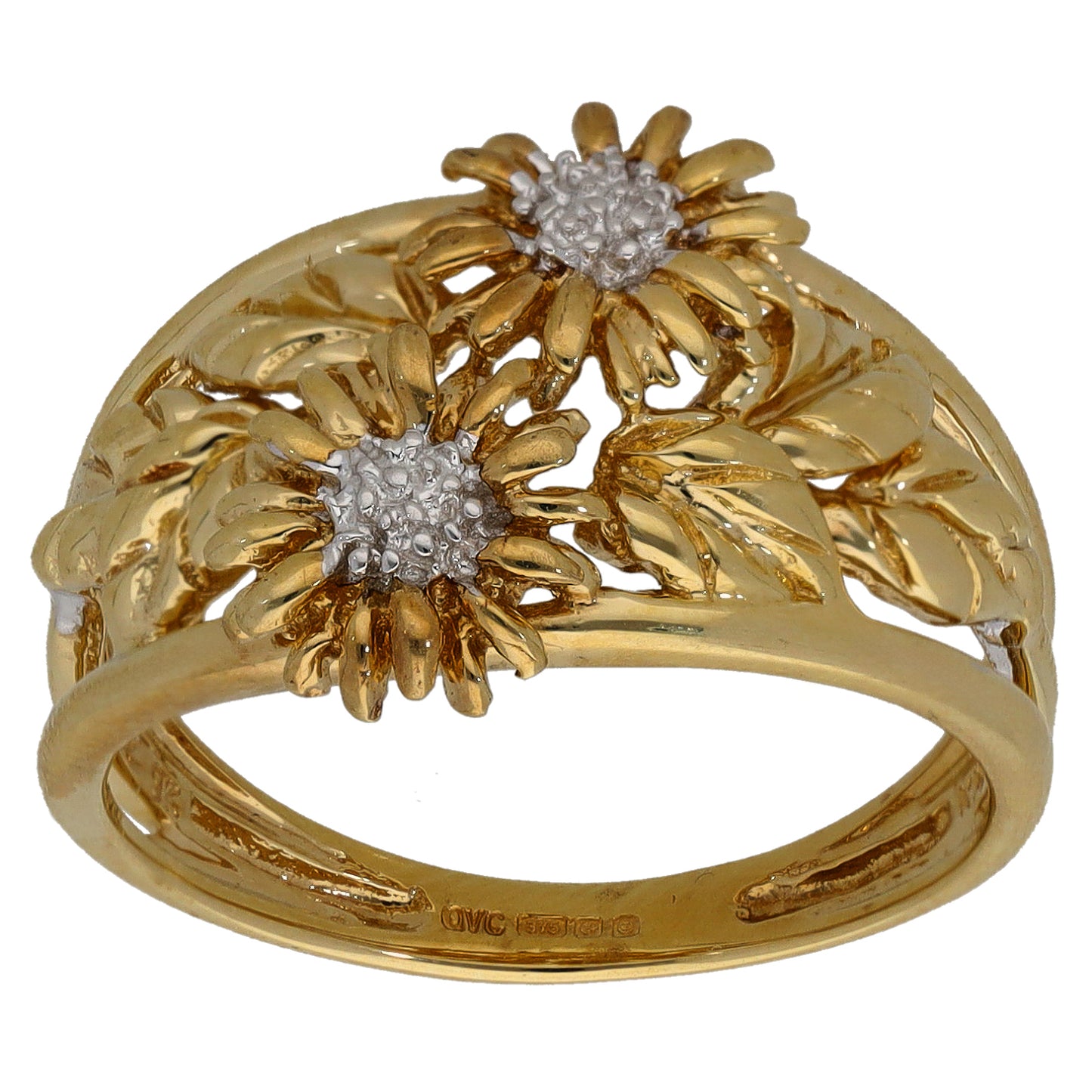 9ct Bicolour Gold Alternative Ring Size O
