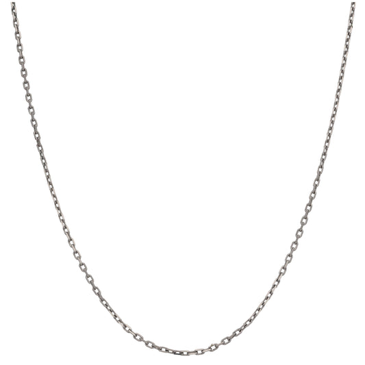 9ct White Gold Curb Chain 16"