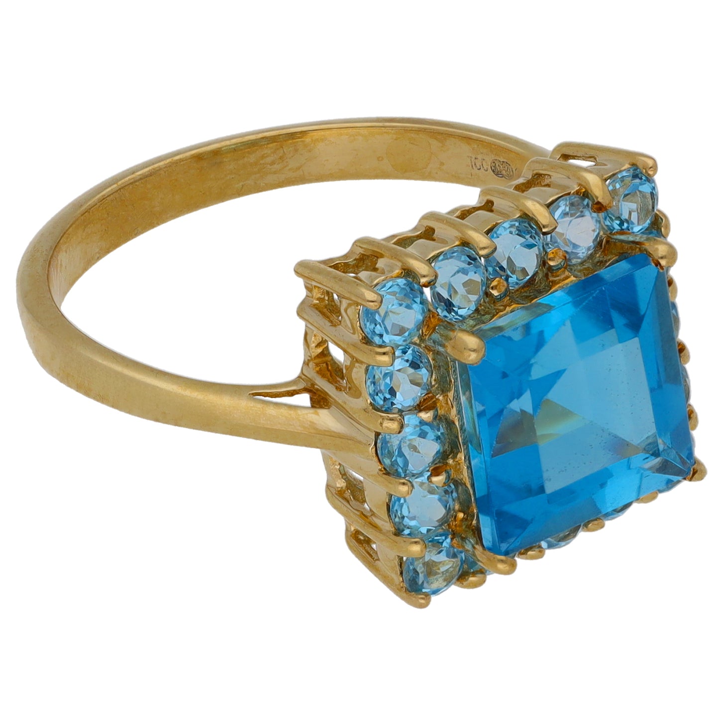 9ct Gold Topaz Dress/Cocktail Ring Size P